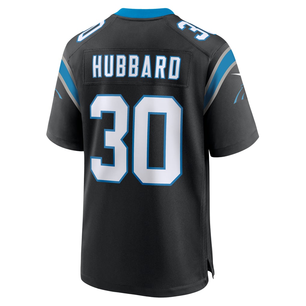 Men's Carolina Panthers Chuba Hubbard Black Team Game Jersey