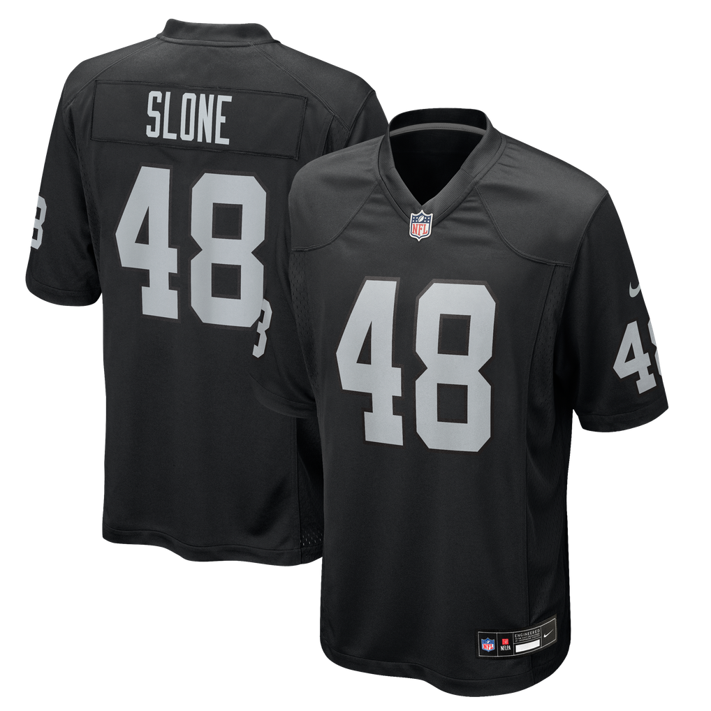 Men's Las Vegas Raiders Cian Slone Black Team Game Jersey