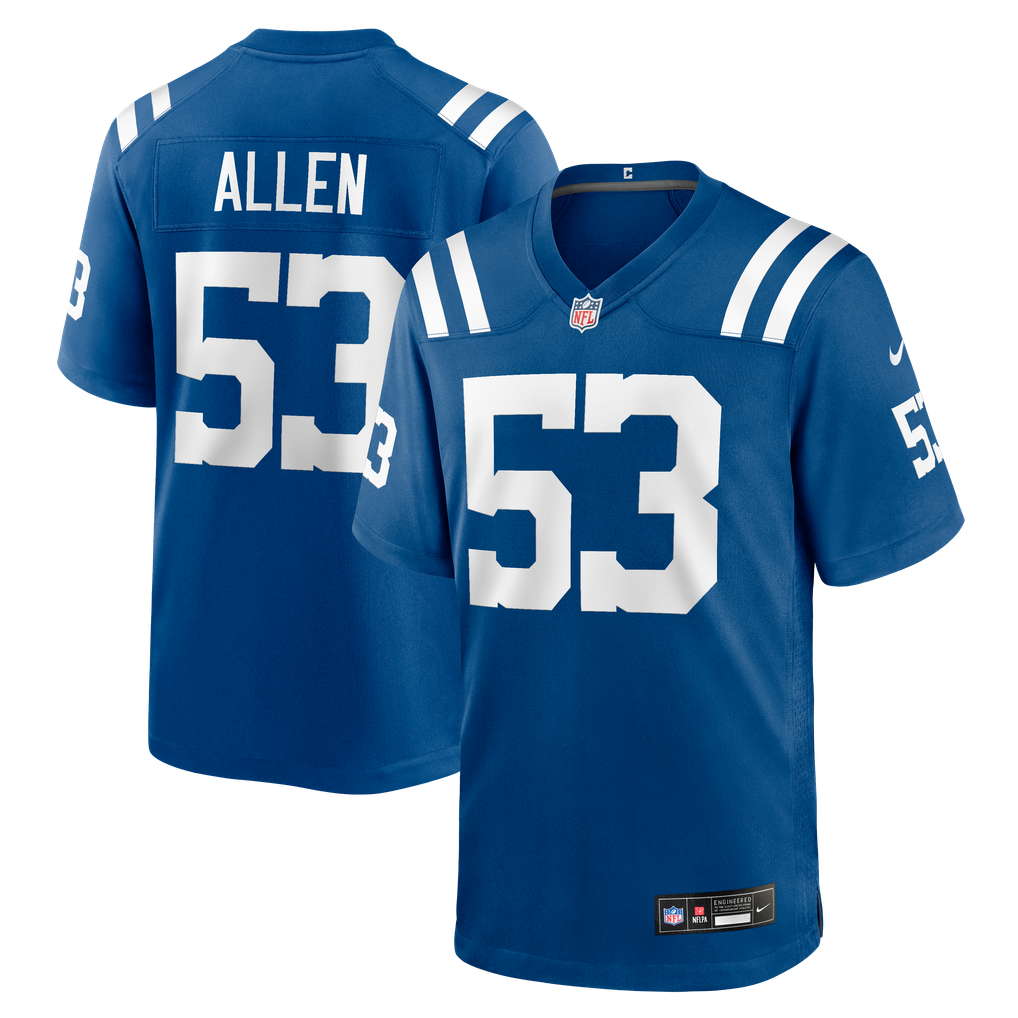 Men's Indianapolis Colts CJ Allen Royal Team Game Jersey
