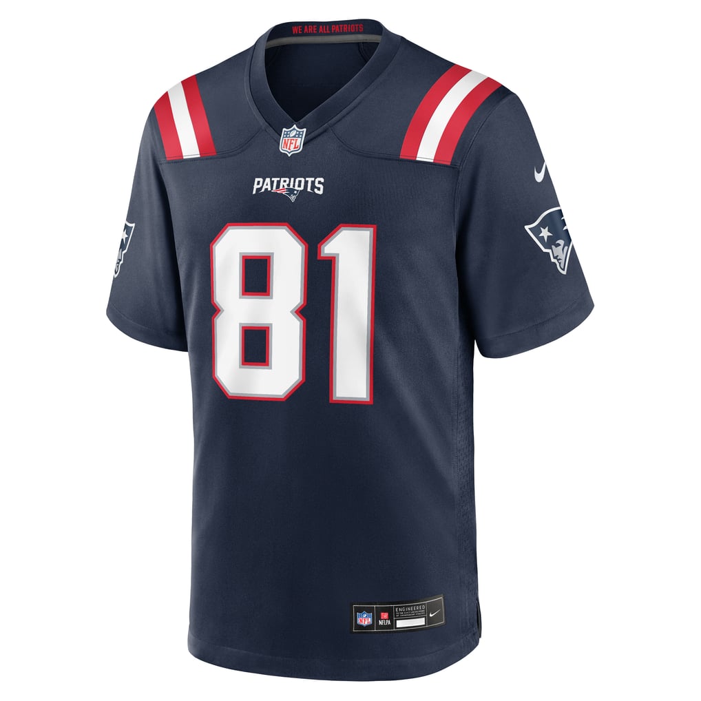 Men's New England Patriots CJ Dippre Navy Team Game Jersey