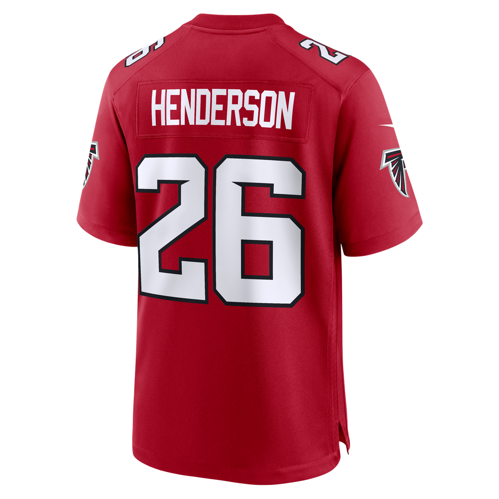 Men's Atlanta Falcons CJ Henderson Red Team Game Jersey