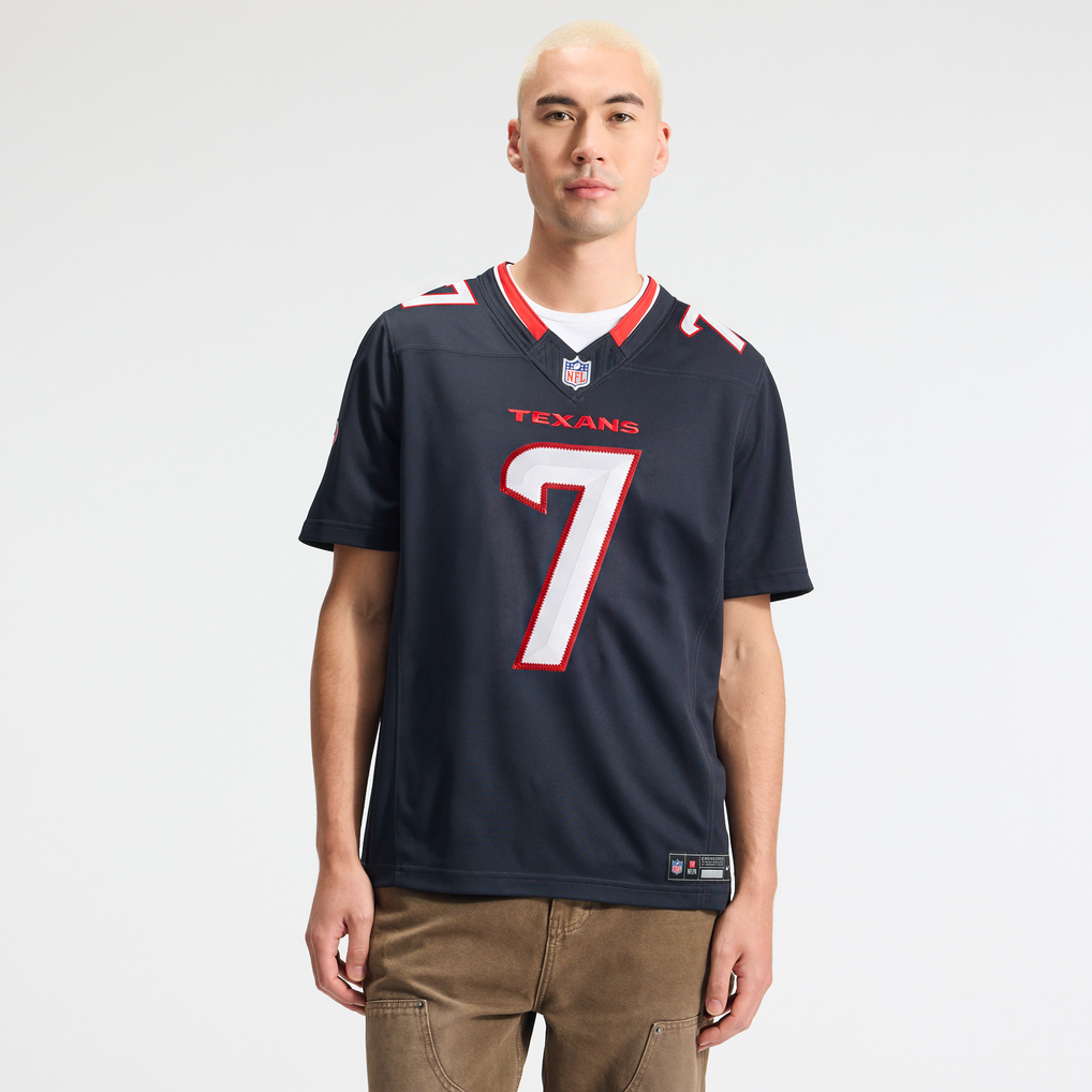 Men's Houston Texans C.J. Stroud Navy Team Vapor F.U.S.E. Stitched Limited Jersey