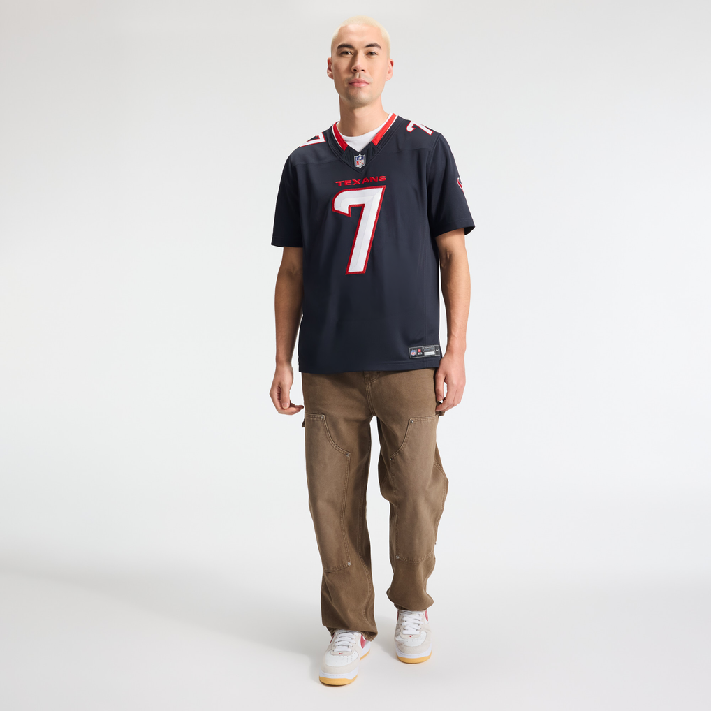 Men's Houston Texans C.J. Stroud Navy Team Vapor F.U.S.E. Stitched Limited Jersey