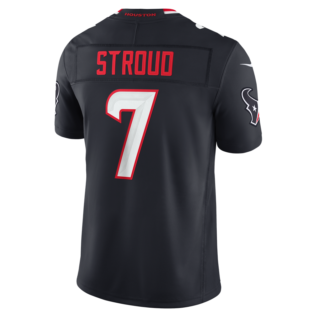 Men's Houston Texans C.J. Stroud Navy Team Vapor F.U.S.E. Stitched Limited Jersey
