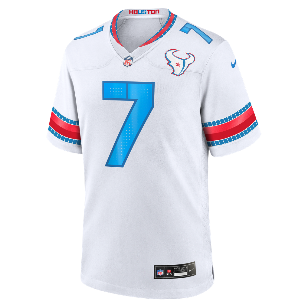 Men's Houston Texans C.J. Stroud White 2026 Rivalries Collection Game Jersey