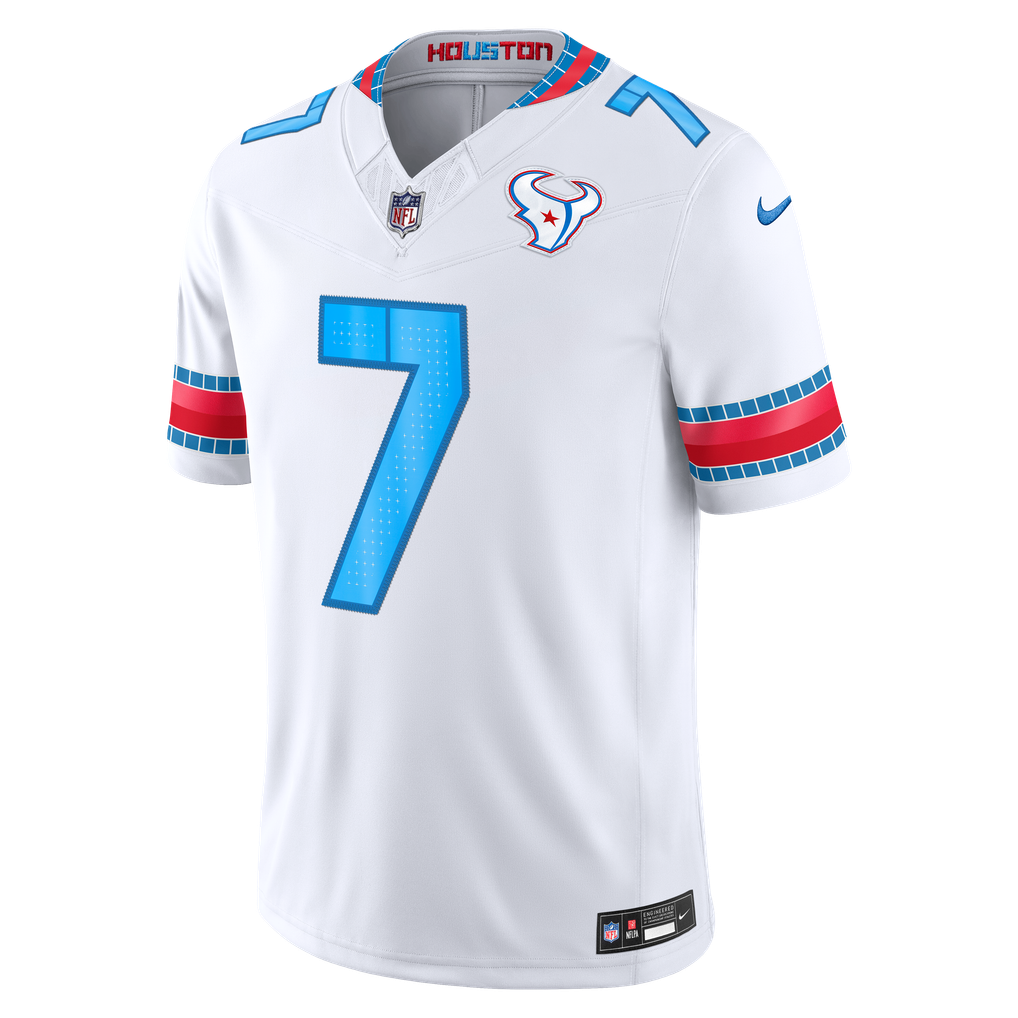 Men's Houston Texans C.J. Stroud White 2026 Rivalries Collection Stitched Limited Jersey