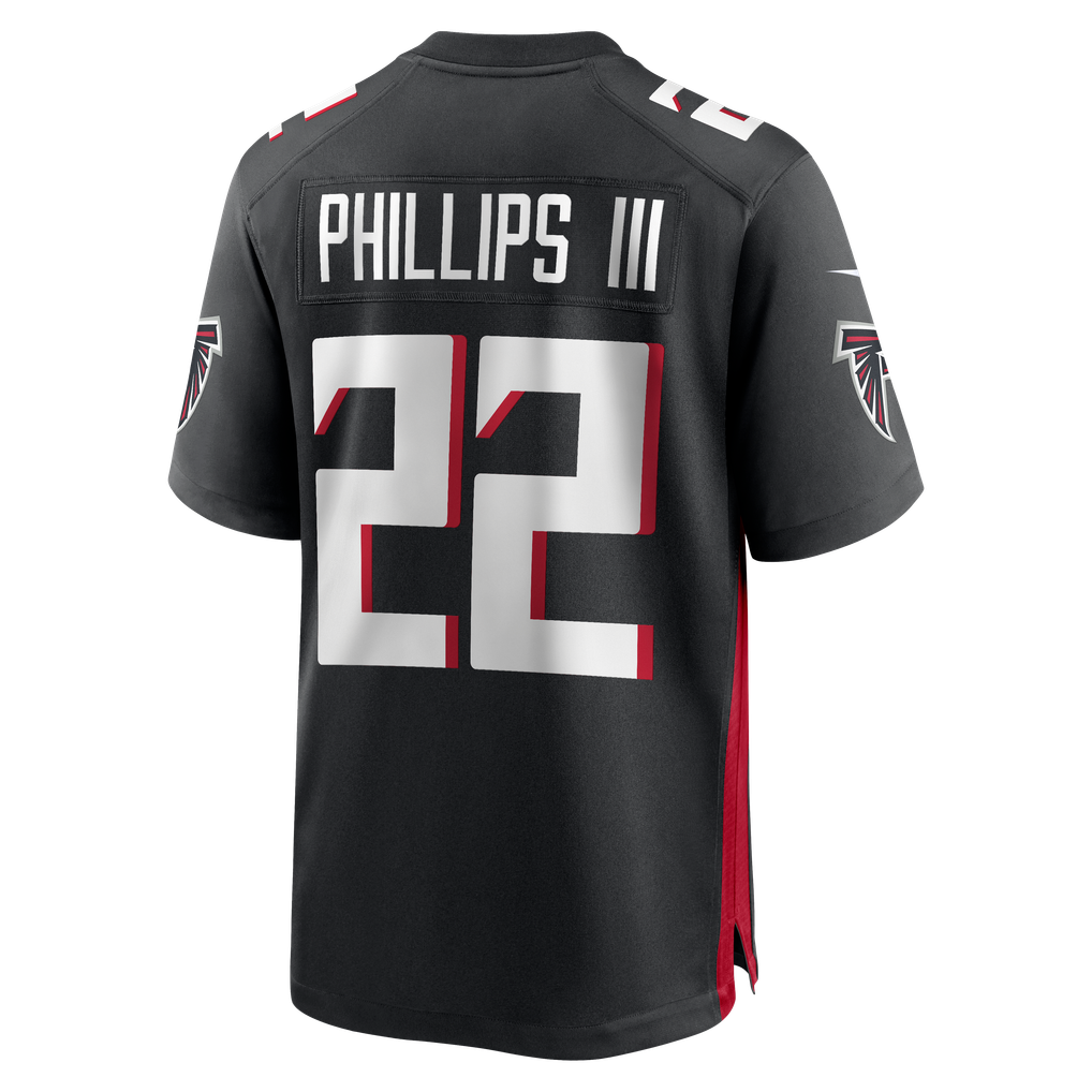 Men's Atlanta Falcons Clark Phillips III Black Team Game Jersey