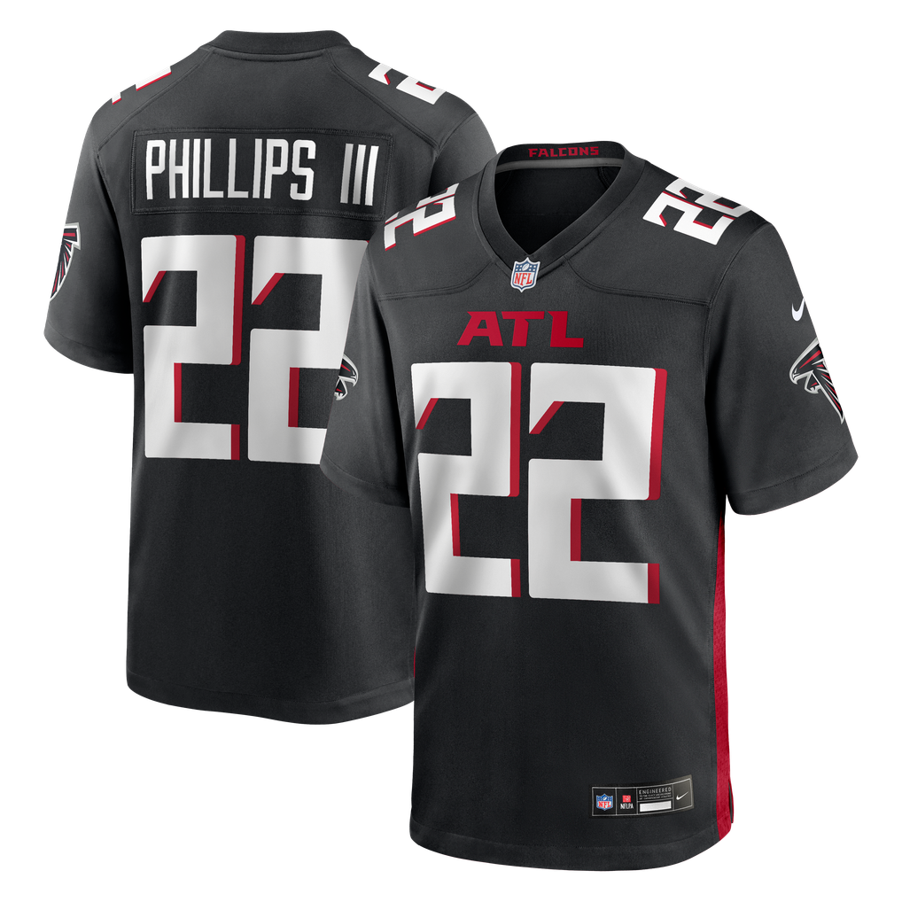Men's Atlanta Falcons Clark Phillips III Black Team Game Jersey