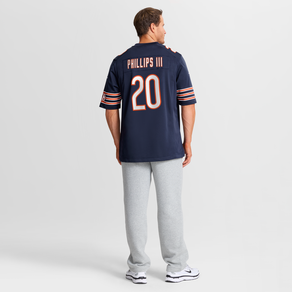 Men's Chicago Bears Clark Phillips III Navy Team Game Jersey