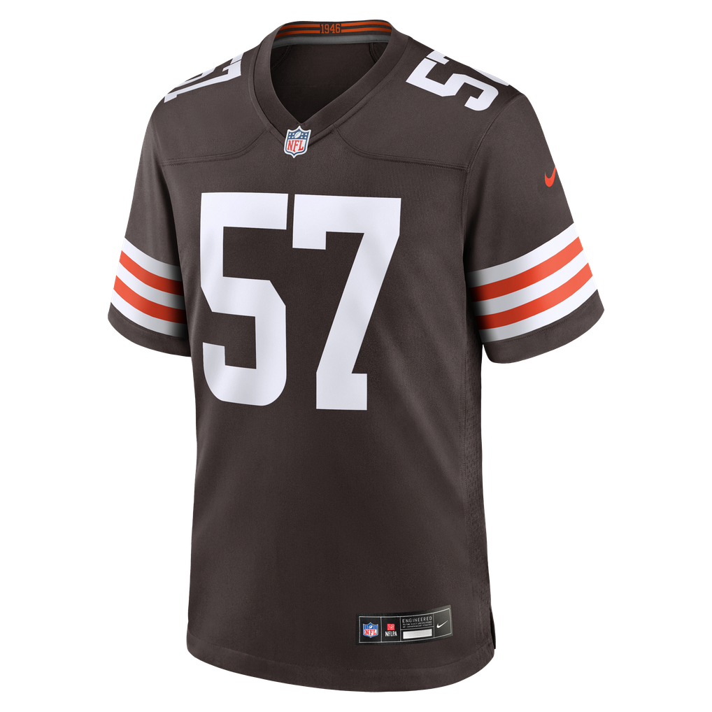 Men's Cleveland Browns Clay Matthews Brown Game Retired Player Jersey