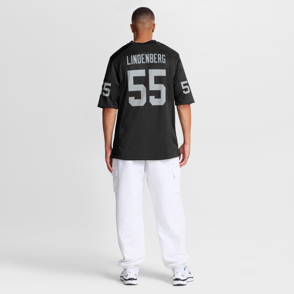 Men's Las Vegas Raiders Cody Lindenberg Black Team Game Jersey
