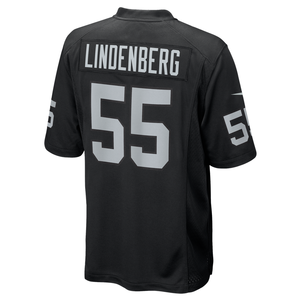 Men's Las Vegas Raiders Cody Lindenberg Black Team Game Jersey