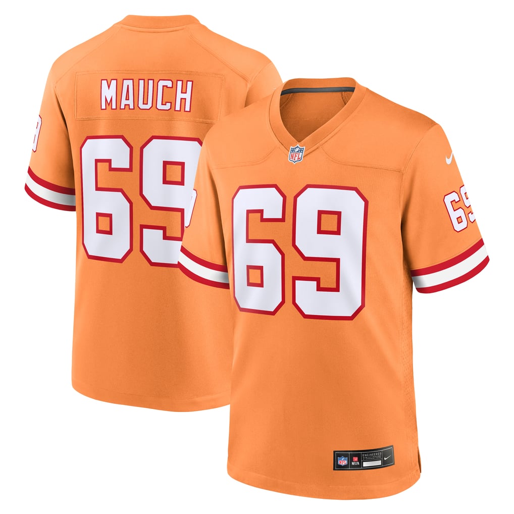 Men's Tampa Bay Buccaneers Cody Mauch Orange Alternate Game Jersey