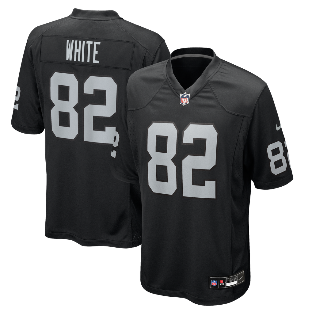 Men's Las Vegas Raiders Cody White Black Team Game Jersey