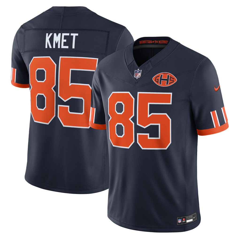 Men's Chicago Bears Cole Kmet Navy 2026 Rivalries Collection Stitched Limited Jersey