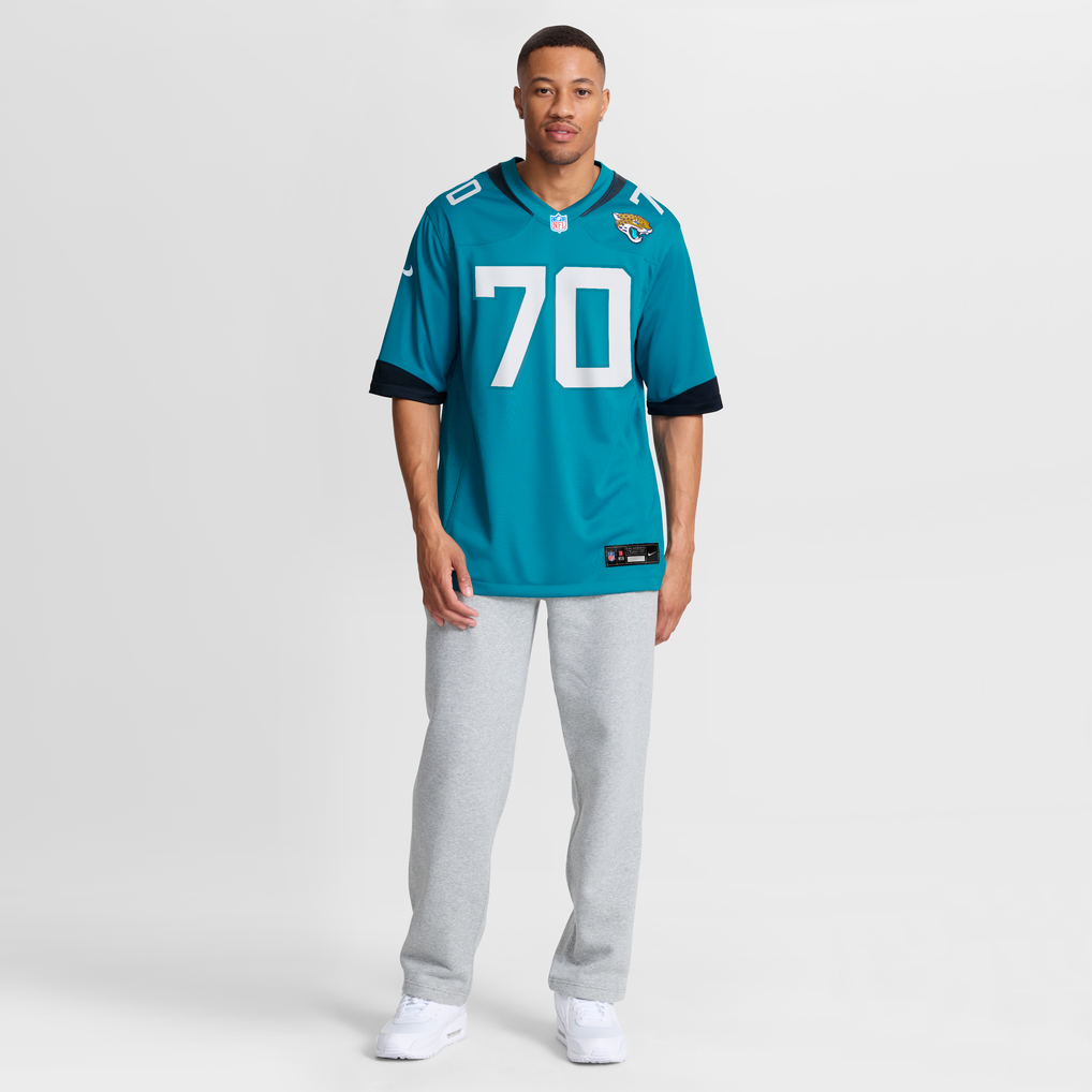 Men's Jacksonville Jaguars Cole Van Lanen Teal Game Player Jersey