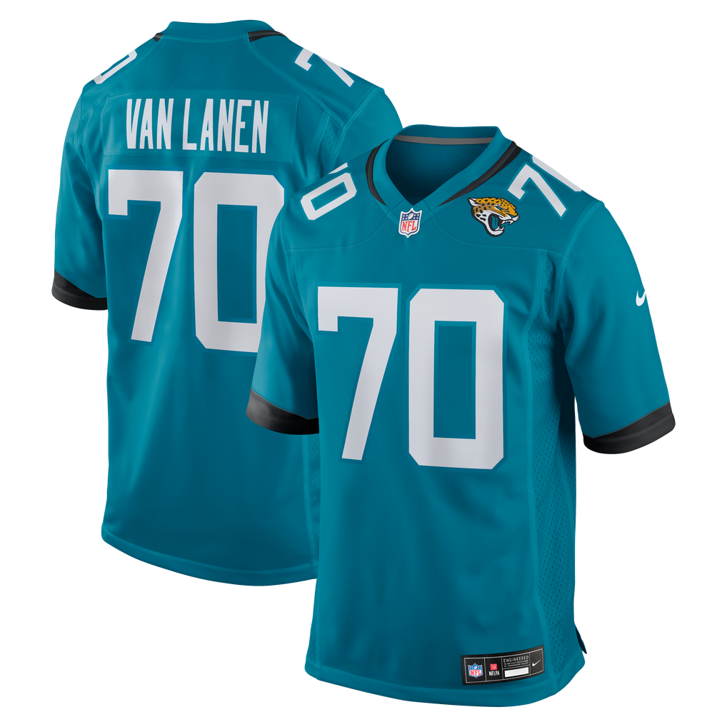 Men's Jacksonville Jaguars Cole Van Lanen Teal Game Player Jersey