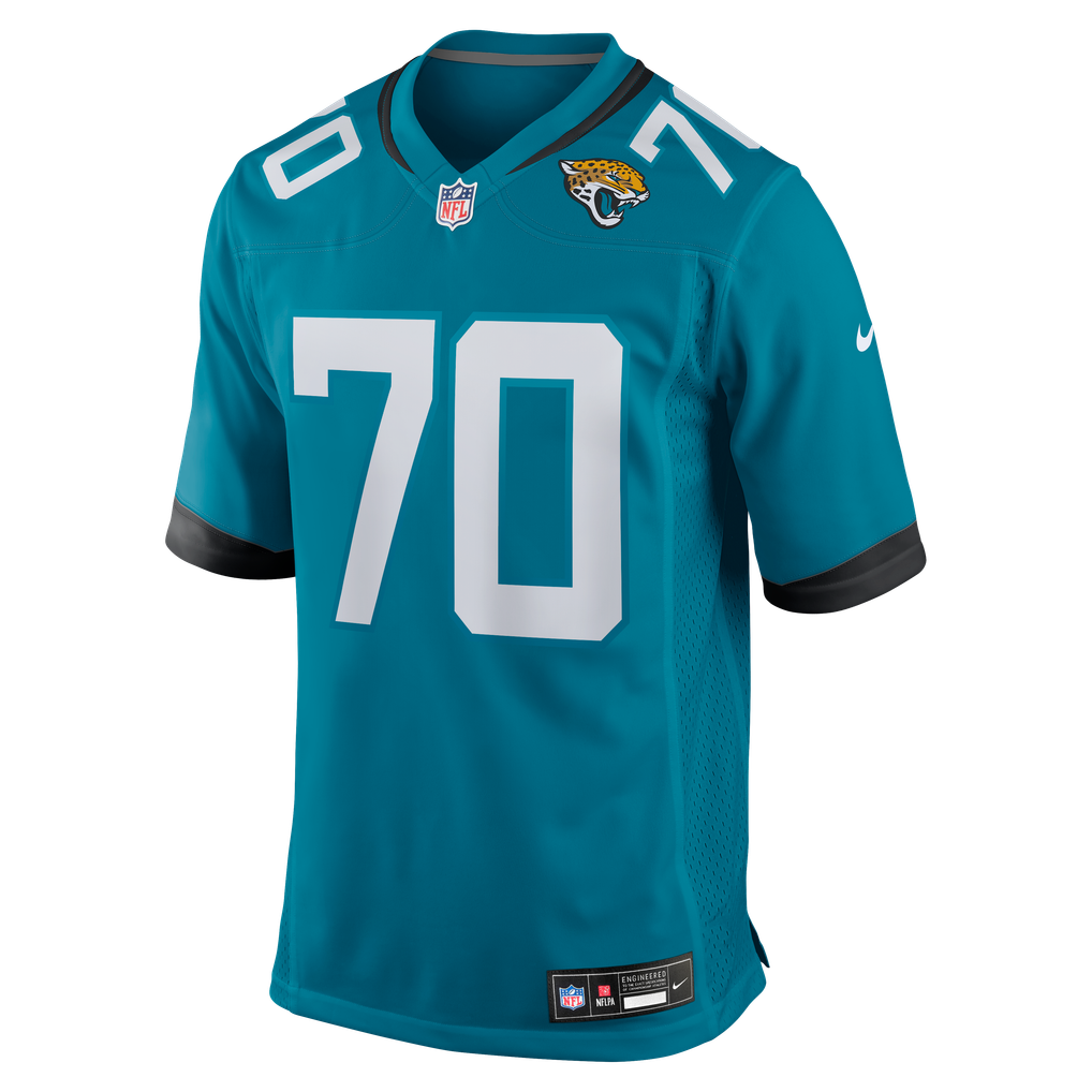 Men's Jacksonville Jaguars Cole Van Lanen Teal Game Player Jersey