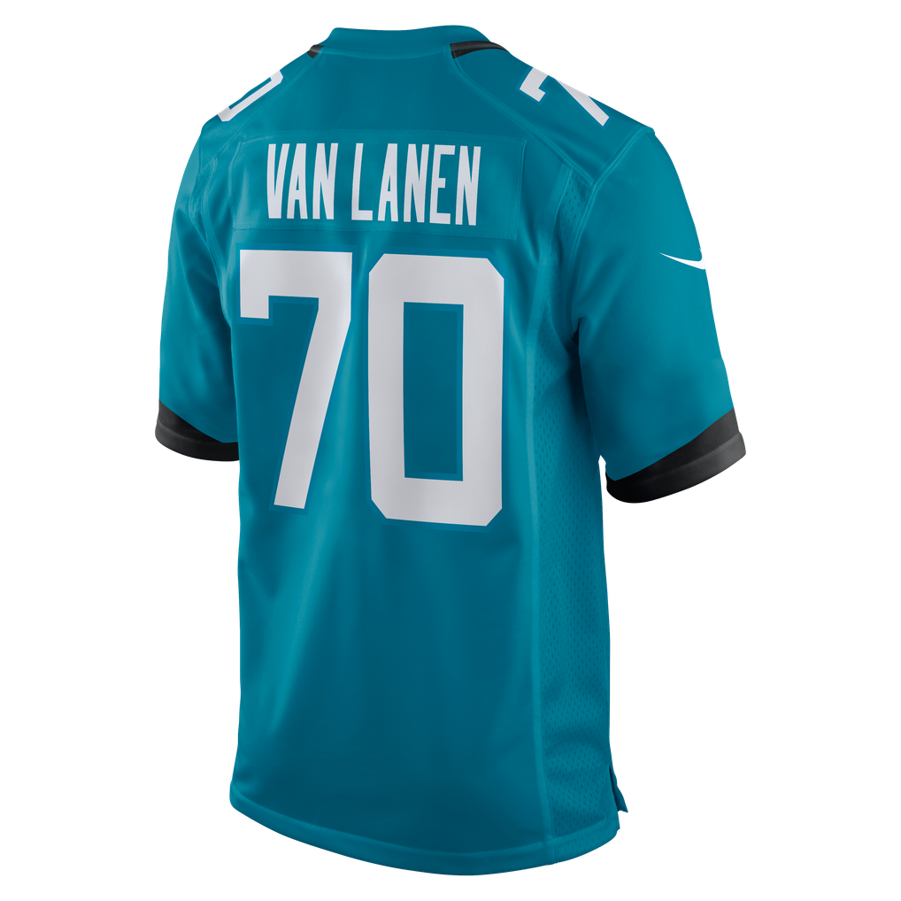 Men's Jacksonville Jaguars Cole Van Lanen Teal Game Player Jersey