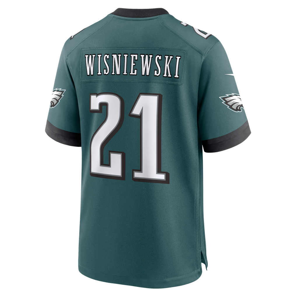 Men's Philadelphia Eagles Cole Wisniewski Midnight Green Team Game Jersey