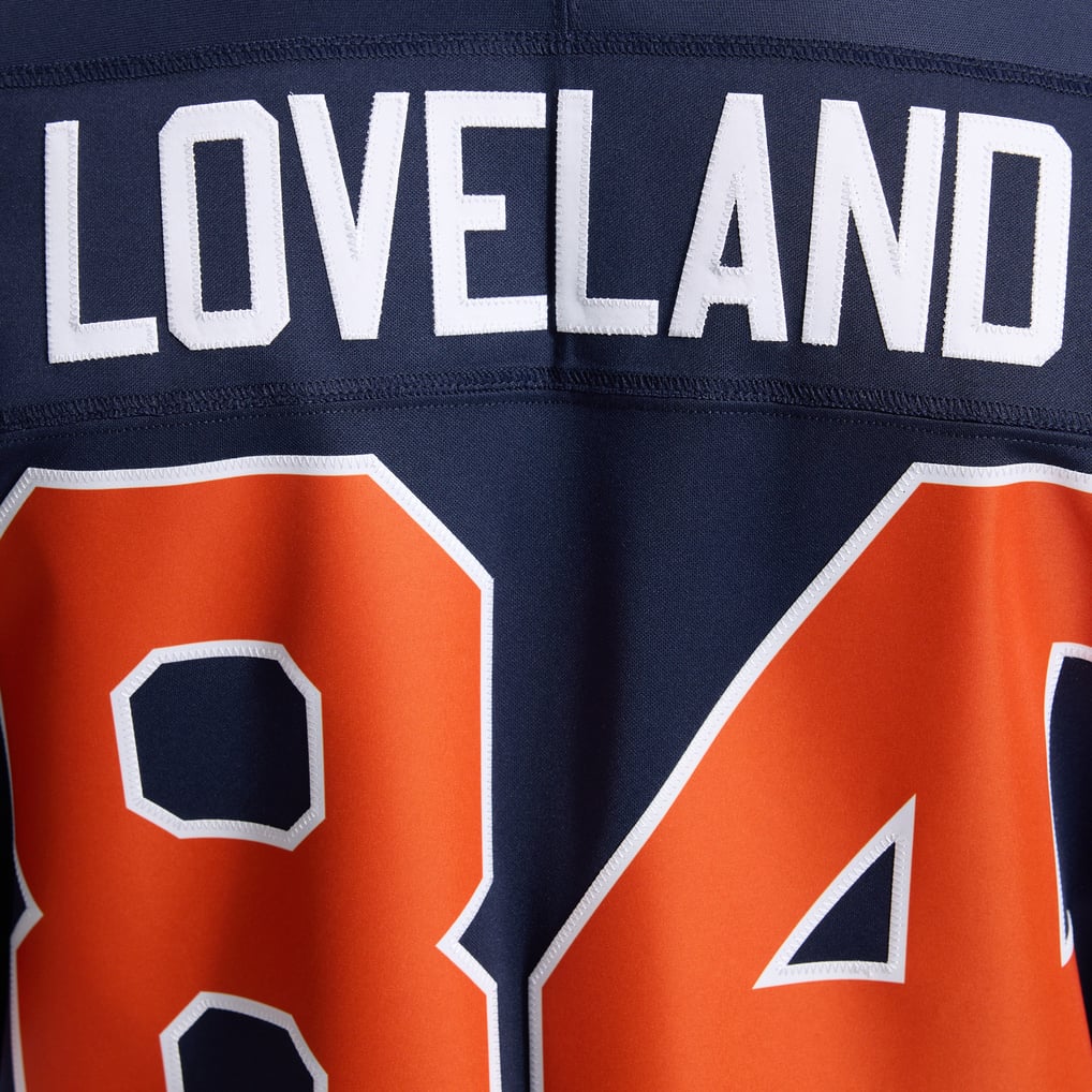 Men's Chicago Bears Colston Loveland Navy 2026 Rivalries Collection Stitched Limited Jersey
