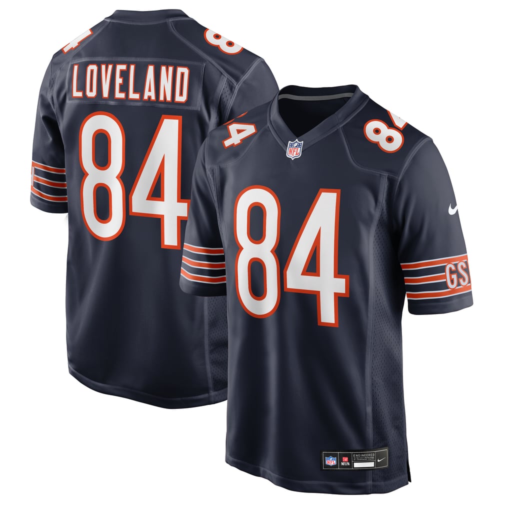 Men's Chicago Bears Colston Loveland Navy Team Game Jersey