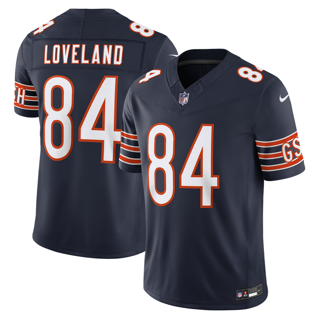 Men's Chicago Bears Colston Loveland Navy Team Vapor F.U.S.E. Stitched Limited Jersey