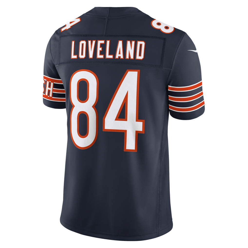 Men's Chicago Bears Colston Loveland Navy Team Vapor F.U.S.E. Stitched Limited Jersey