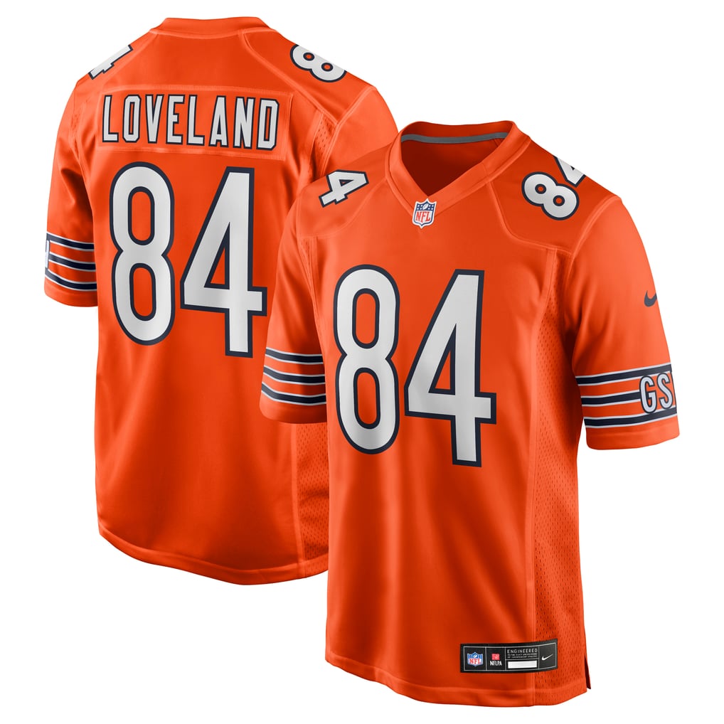 Men's Chicago Bears Colston Loveland Orange Alternate Game Player Jersey