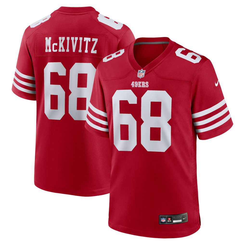 Men's San Francisco 49ers Colton McKivitz Scarlet Game Jersey