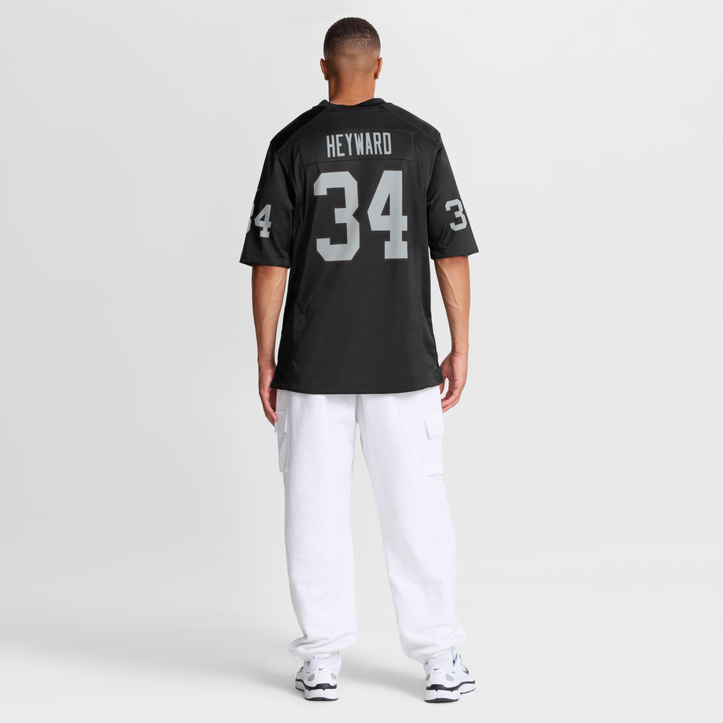 Men's Las Vegas Raiders Connor Heyward Black Team Game Jersey
