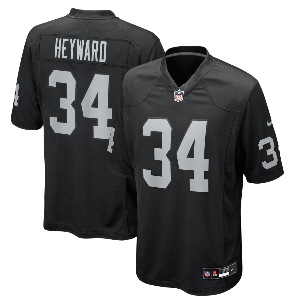 Men's Las Vegas Raiders Connor Heyward Black Team Game Jersey