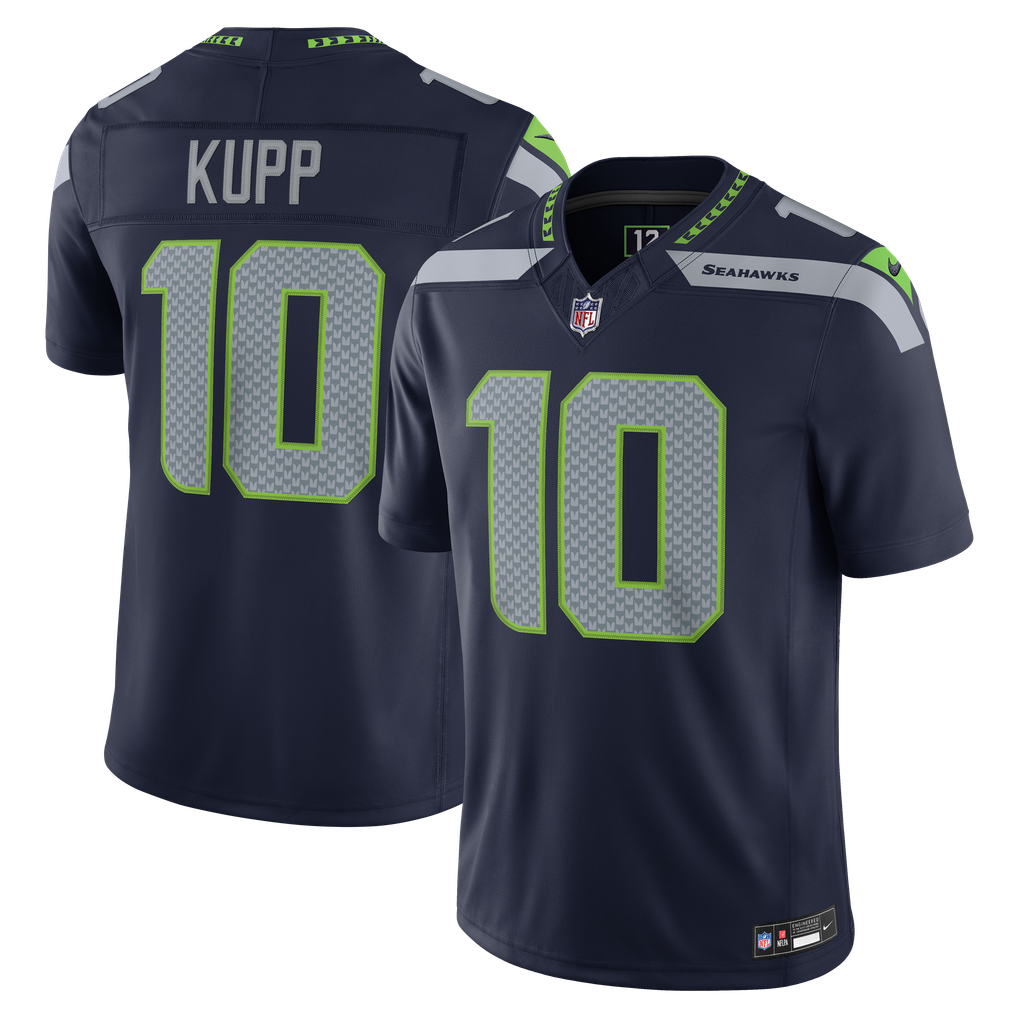 Men's Seattle Seahawks Cooper Kupp College Navy Team Vapor F.U.S.E. Stitched Limited Jersey