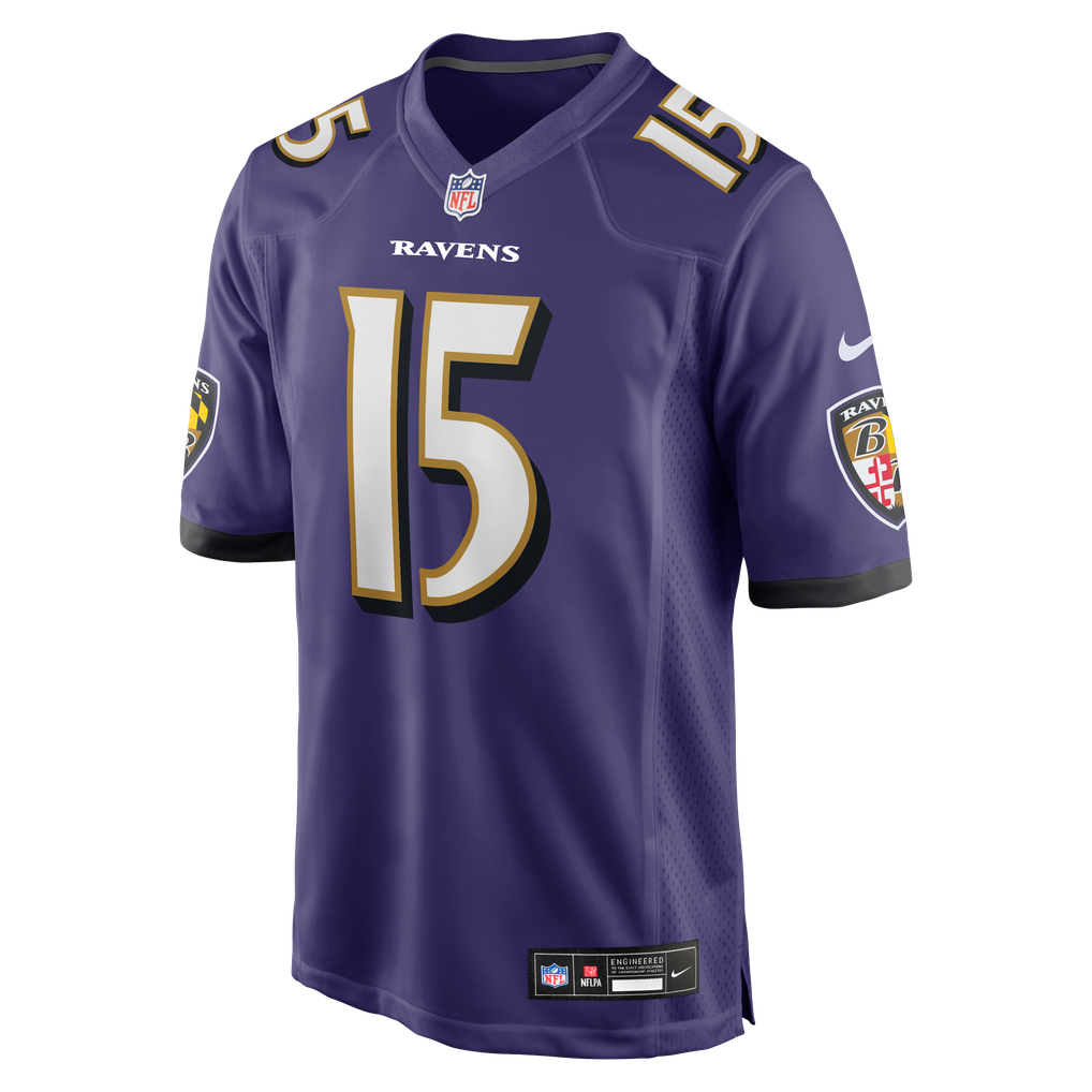 Men's Baltimore Ravens Cooper Rush Purple Team Game Jersey