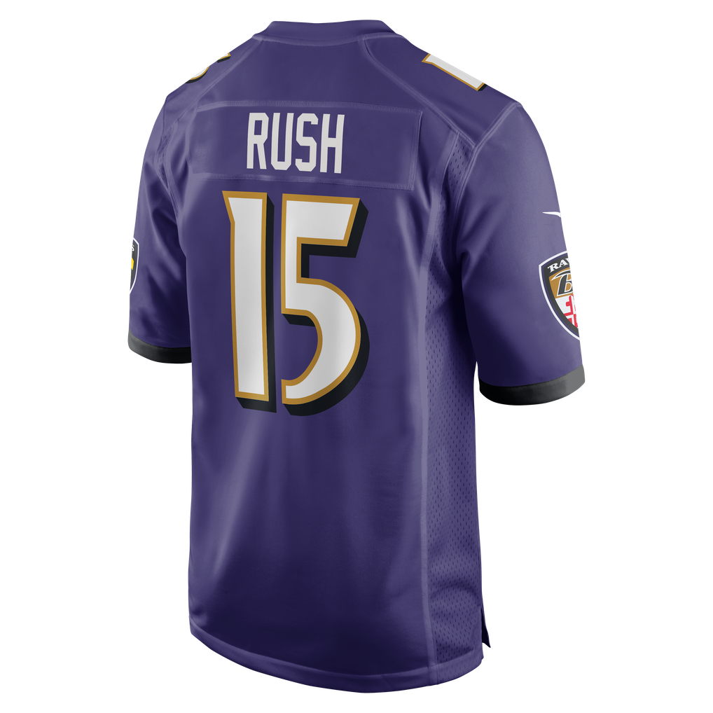 Men's Baltimore Ravens Cooper Rush Purple Team Game Jersey