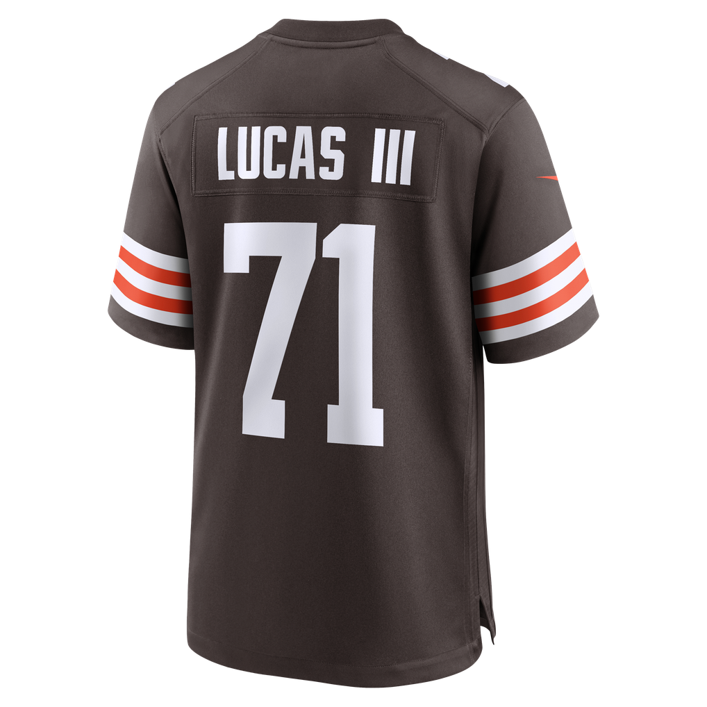 Men's Cleveland Browns Cornelius Lucas Brown Team Game Jersey