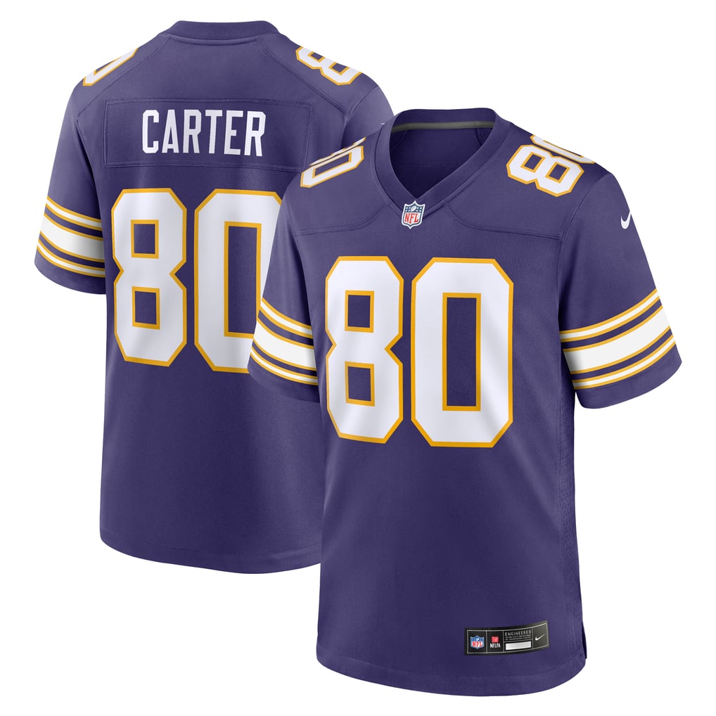Men's Minnesota Vikings Cris Carter Purple Retired Player Alternate Game Jersey