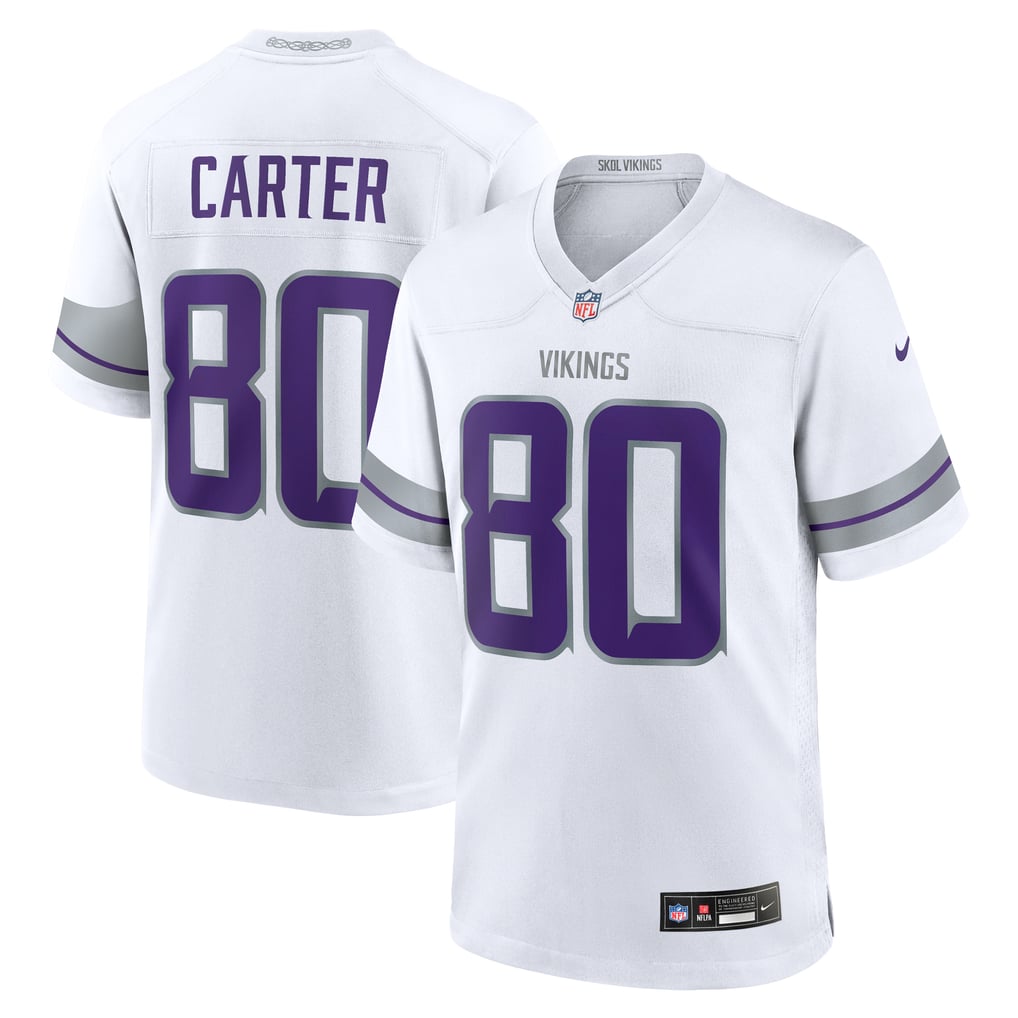Men's Minnesota Vikings Cris Carter White Alternate Retired Player Game Jersey
