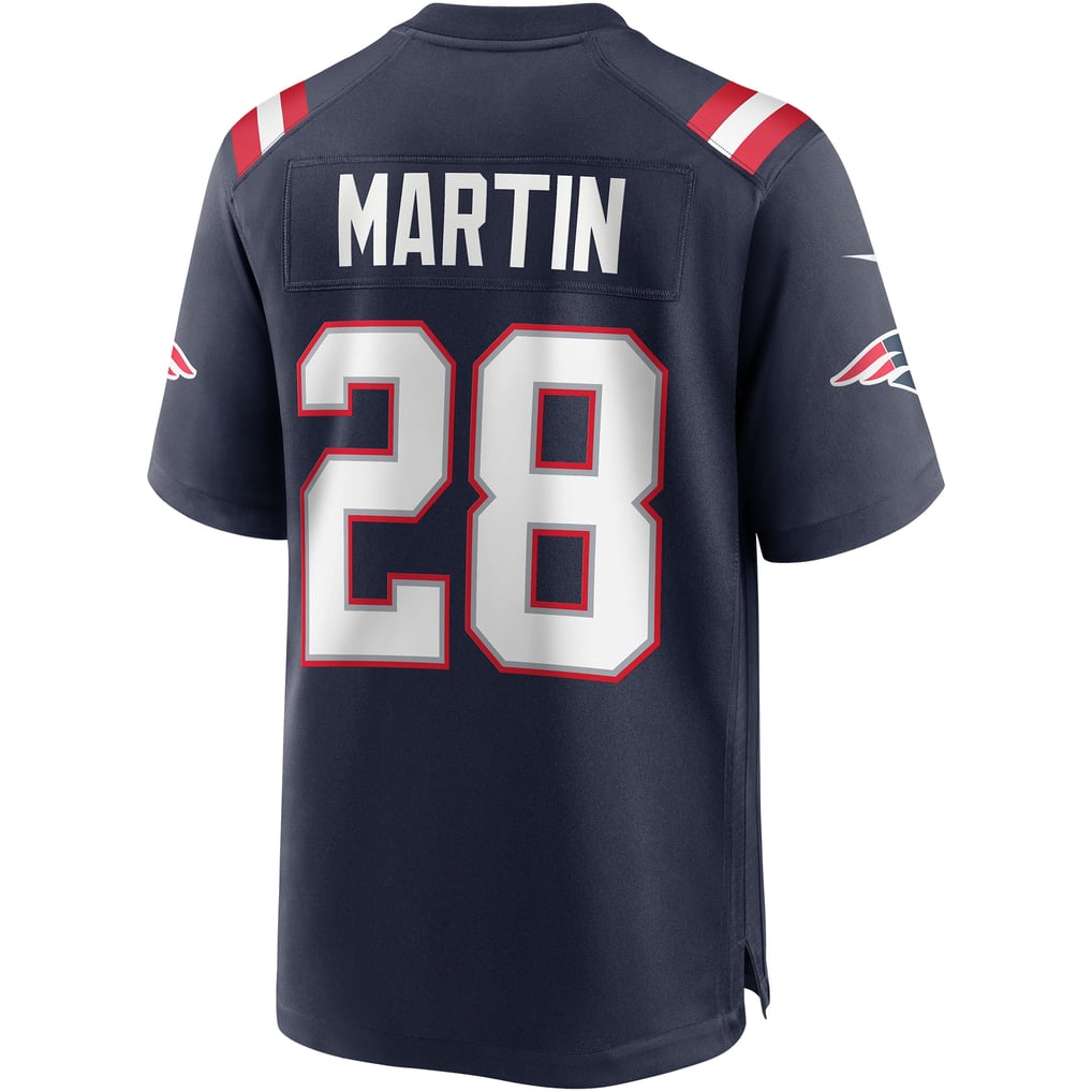 Men's New England Patriots Curtis Martin Navy Game Retired Player Jersey