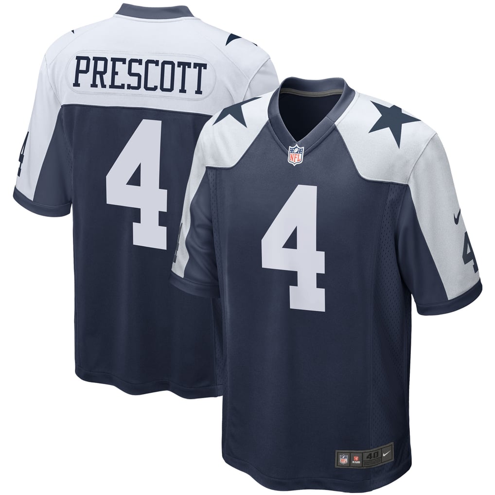Men's Dallas Cowboys Dak Prescott Navy Alternate Game Team Jersey