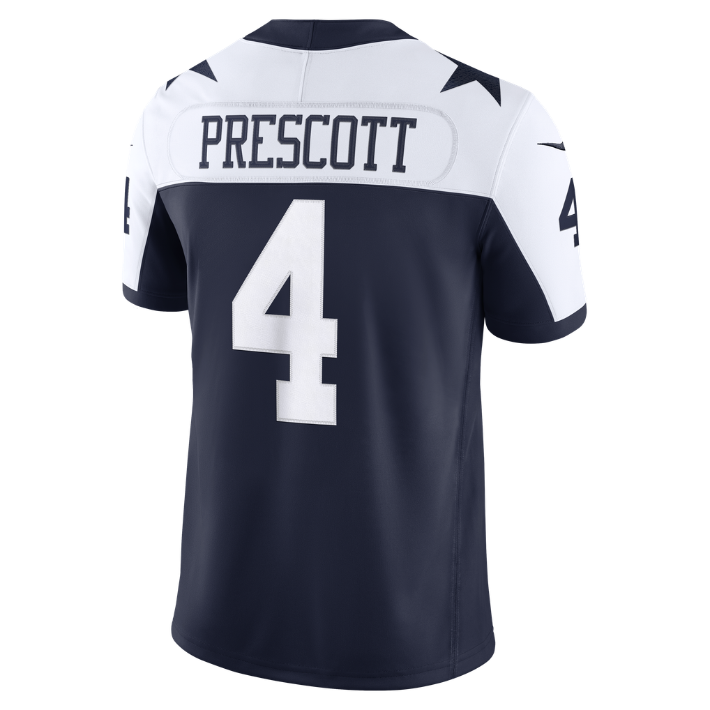 Men's Dallas Cowboys Dak Prescott Navy Alternate Vapor F.U.S.E. Stitched Limited Jersey