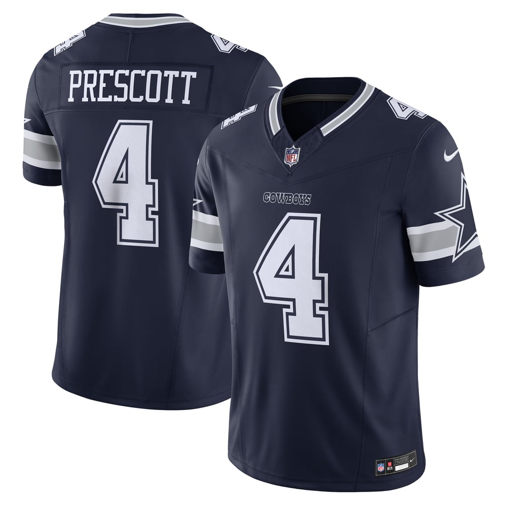 Men's Dallas Cowboys Dak Prescott Navy Vapor F.U.S.E. Limited Jersey