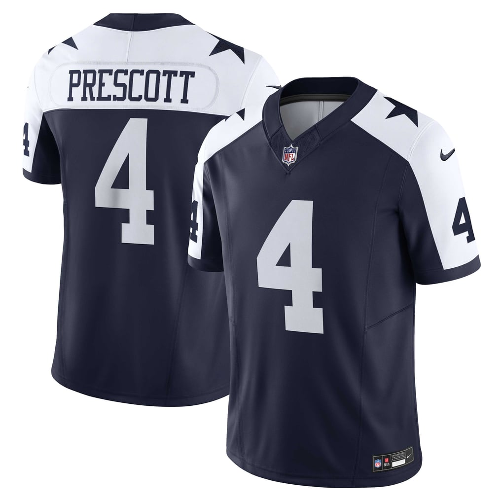 Men's Dallas Cowboys Dak Prescott Navy Vapor F.U.S.E. Limited Jersey