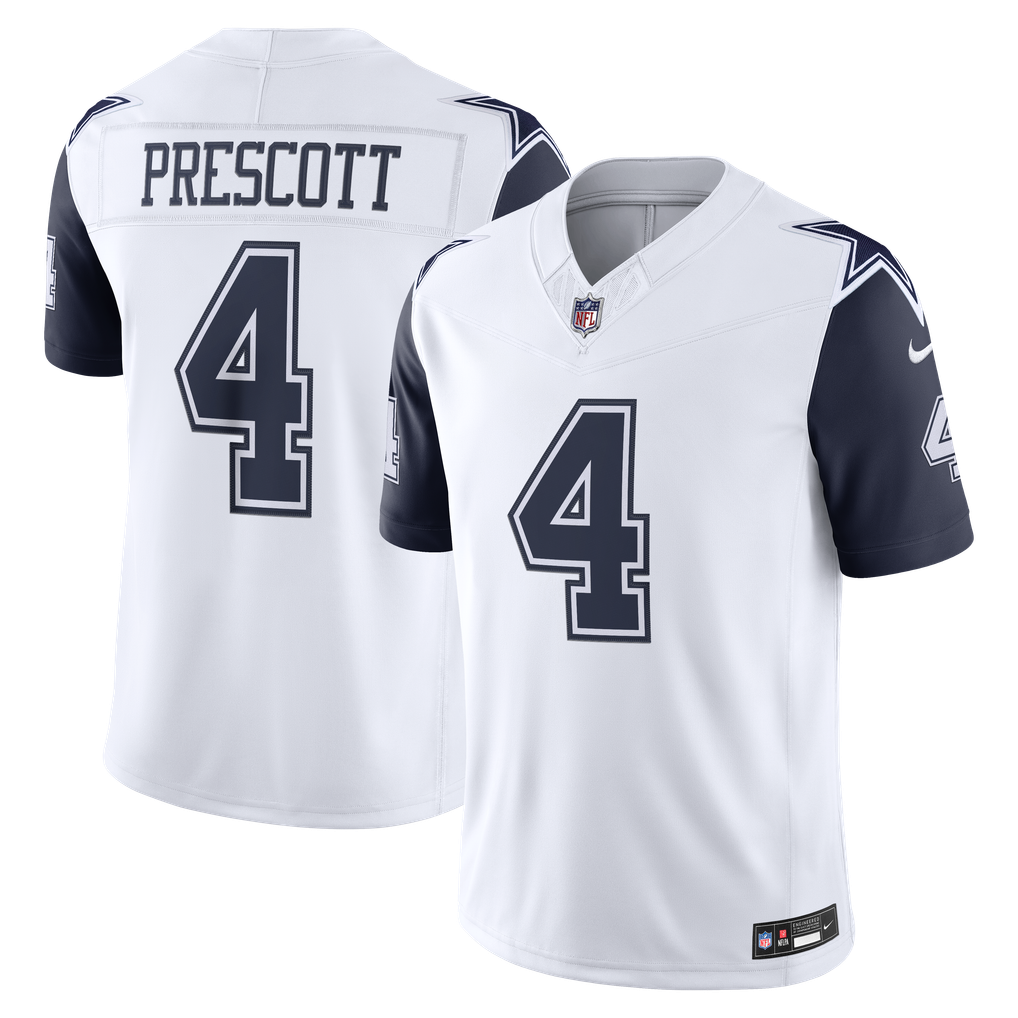Men's Dallas Cowboys Dak Prescott White Alternate Vapor F.U.S.E. Stitched Limited Jersey
