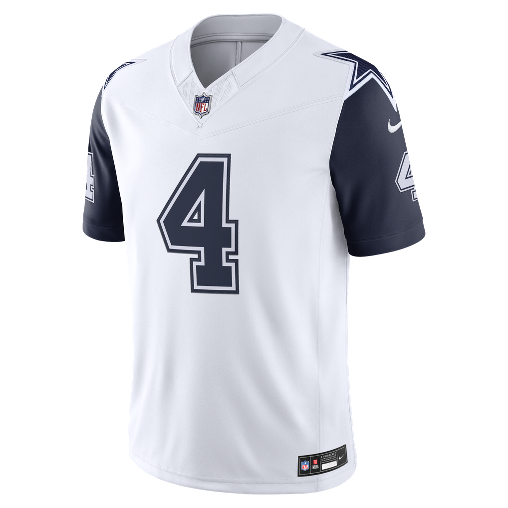 Men's Dallas Cowboys Dak Prescott White Alternate Vapor F.U.S.E. Stitched Limited Jersey