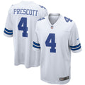 Men's Dallas Cowboys Dak Prescott White Game Team Jersey