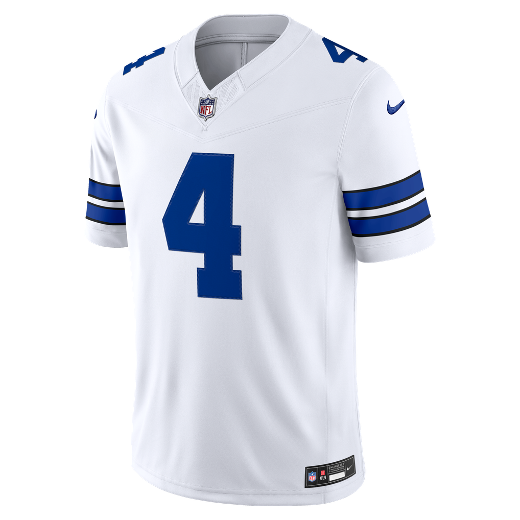 Men's Dallas Cowboys Dak Prescott White Vapor F.U.S.E. Stitched Limited Jersey