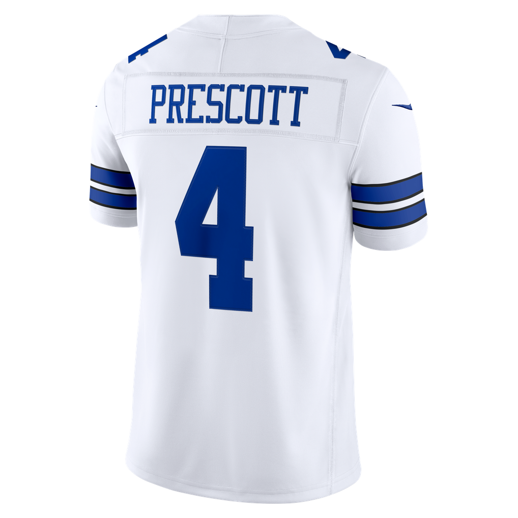 Men's Dallas Cowboys Dak Prescott White Vapor F.U.S.E. Stitched Limited Jersey