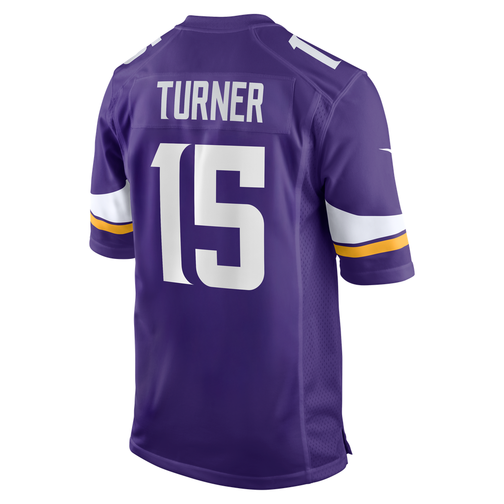 Men's Minnesota Vikings Dallas Turner Purple Game Jersey