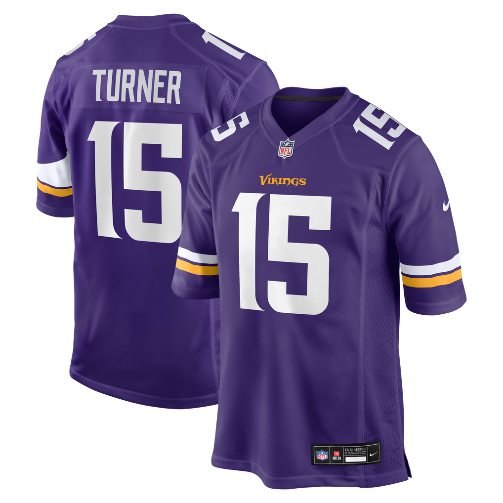 Men's Minnesota Vikings Dallas Turner Purple Player Game Jersey